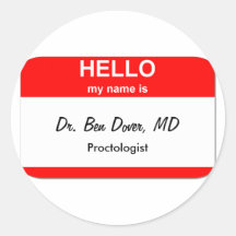 Dr. Ben Dover, MD Stickers