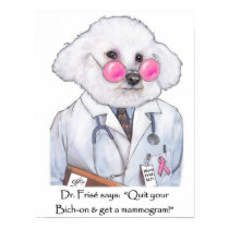 Dr. Bizou Frise on Mammograms Poster posters
