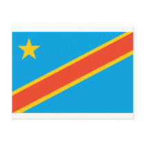 DR CONGO Flag postcards