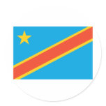 DR CONGO Flag stickers