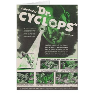Dr Cyclops 1940 movie advertisement card