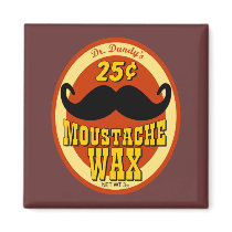 Dr. Dandy's Moustache Wax Refrigerator Magnets