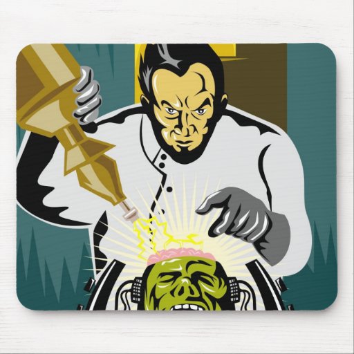 Dr. Frankenstein or mad scientist Mouse Pad
