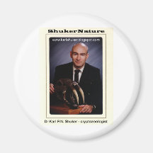 Dr Karl Shuker and Smilodon Skull - ShukerNature Refrigerator Magnets