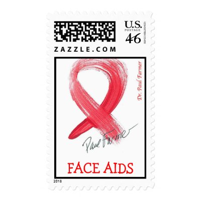 Dr. Paul Farmer Ribbon Postage Stamp by faceaids