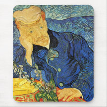 Dr. Paul Gachet Portrait, Vincent Van Gogh Mousepads