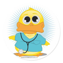 Dr Scrubs Duck stickers by fightcancertees Dr Scrubs Duck stickers