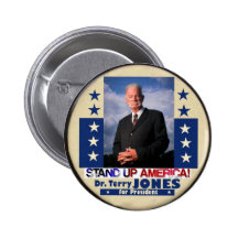 Dr. Terry Jones for President 2012 Button