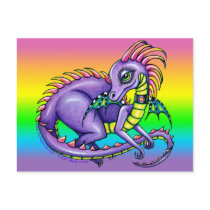 "Draco" Cute Baby Rainbow Dragon Postcard postcards
