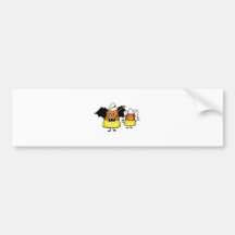 Dracula and Angel Candy Corn Bumper Sticker