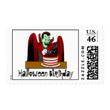 Dracula Vampire Halloween Birthday Postage Stamp