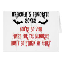 Dracula's Favorite Songs Greeting Card