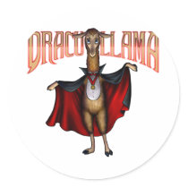 Dracullama Round Stickers