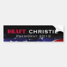 DRAFT CHRISTIE 2012 Campaign Bumper Sticker