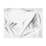 Draft Horse Abstract Postcard