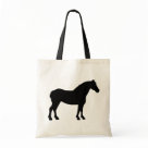 budgettote - Draft Horse (Clydesdale, Belgian, Percheron, Shire, Suffolk, American Cream Draft... ) silhouette in black looks great on a wide selection of apparel, shirts, t-shirts & gift items for draft horse lovers. Available in an assortment of styles, colors and sizes for men and women, kids and adults. Stickers, magnets, greeting and note cards, hats, tote bags, mugs, travel mugs and more.  Tote and market bags and shirt selections available in sustainable and organic cotton options.
This design on other products and other horse designs (and dog breeds, and alpacas, too) on t-shirts, apparel & gifts at    dogsandhorses.