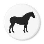 Draft Horse (black) Refrigerator Magnet