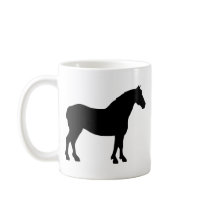 Draft Horse (black) mugs by dogsandhorses Draft Horse (black) mugs