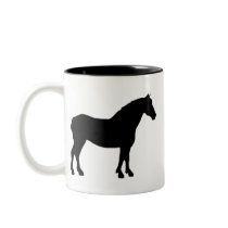 Draft Horse (black) mugs by dogsandhorses Draft Horse (black) mugs