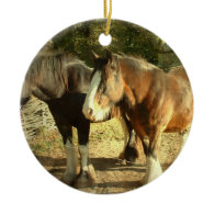 Draft Horse Pair Ornament