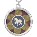 Draft Horse Show Rosette Personalized Necklace