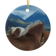 Draft Horses Christmas Tree Ornament