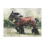 Draft horses in harness postcard