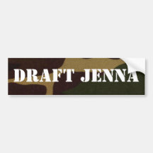 DRAFT JENNA BUMPER STICKERS