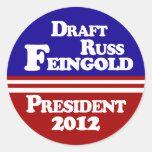 Draft Russ Feingold Lapel Sticker