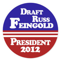 Draft Russ Feingold Lapel Sticker stickers