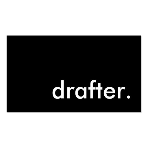 drafter. business card templates (front side)