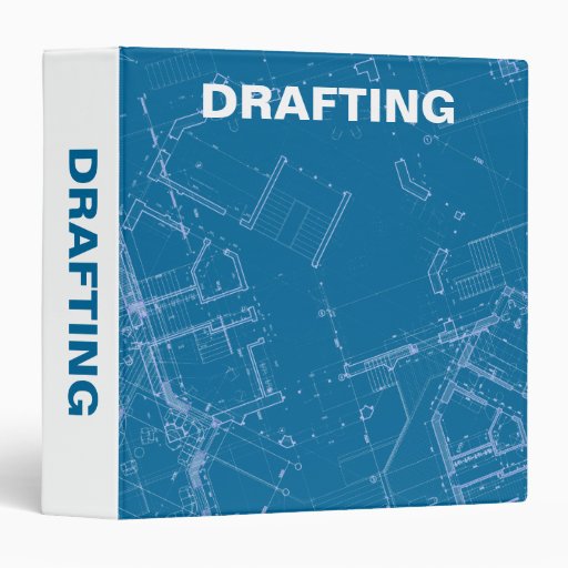 Drafting Blueprints 3 Ring Binder | Zazzle