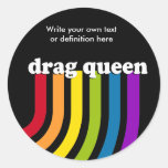 DRAG QUEEN Definition Round Sticker