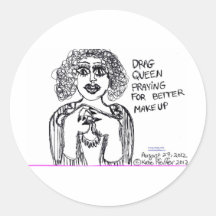 Drag Queen Looking For Better Makeup Sticker