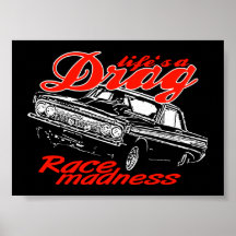Drag racing team print