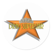 Drag Superstar Round Sticker