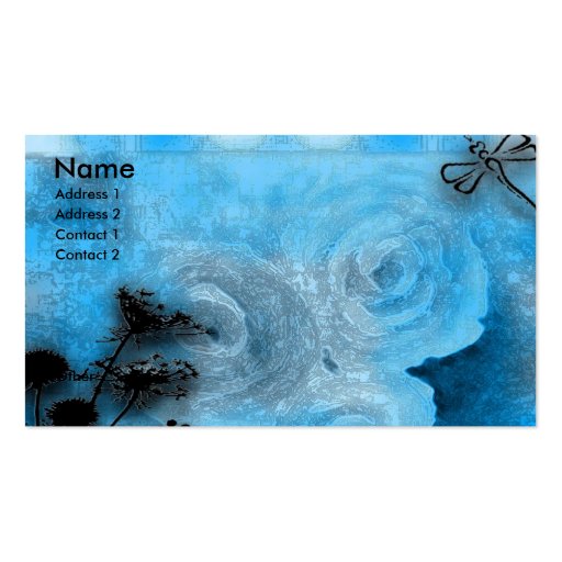dragfly blues business card template (front side)