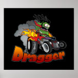"Dragger" Hot Rod Art Poster posters