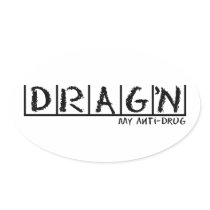 Drag'n Anti-Drug Oval Sticker
