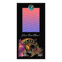 DRAGO , Blue Sapphire Monogram Photo Card Template