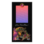DRAGO ,Fuchsia Red Ruby Monogram Photo Card Template