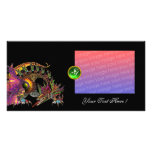 DRAGO ,Green Emerald Monogram Photo Card Template