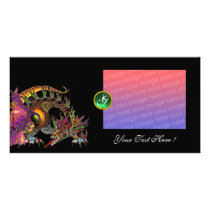 DRAGO ,Green Jade Monogram Custom Photo Card
