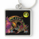 DRAGO , Green Yellow Topaz Monogram keychains