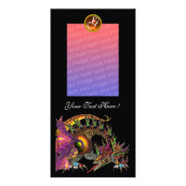 DRAGO , Orange Agate Monogram Photo Card