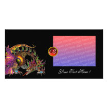 DRAGO , Red Ruby Monogram Photo Card Template