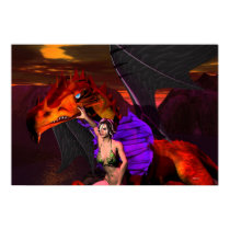 Dragon and Fairy Poster posters by DragonCat Dragon and Fairy Poster posters