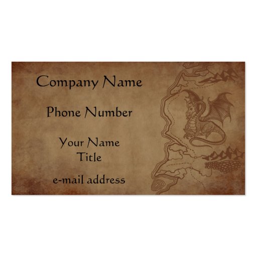 Dragon and Map Business Card