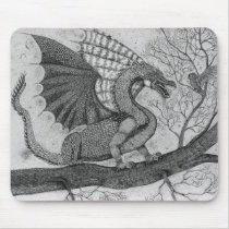 Dragon and Owl Mousepad mousepads