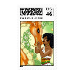 Dragon and Princess postage stamps Dragon and Princess postage stamps
